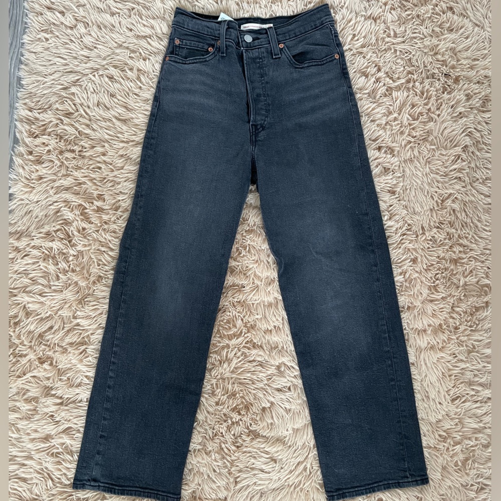 Levi’s black ribcage jeans